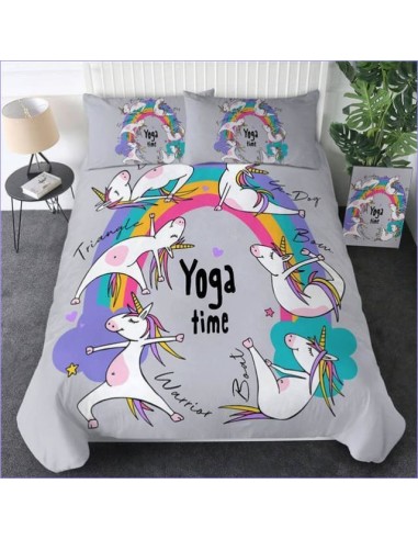 Housse de Couette Licorne Adulte Yoga time vous aussi creer 