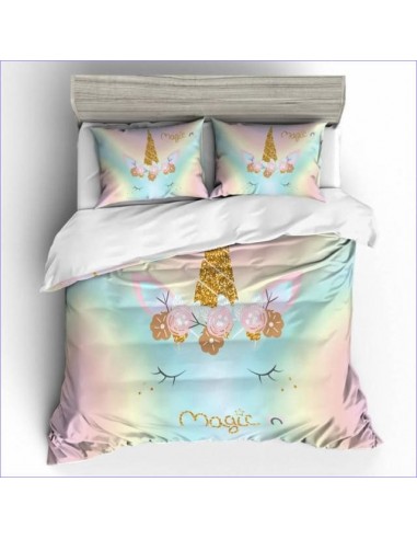 Housse de Couette Licorne Fille corne magique Comparez plus de prix