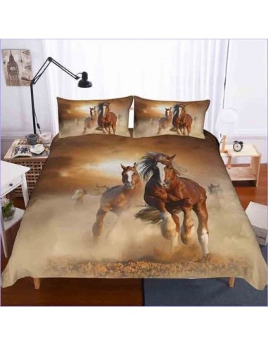 Housse de Couette motif Cheval 2 personnes brillant des détails fins