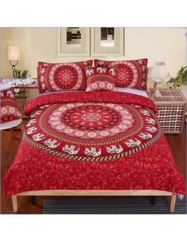 Housse de Couette Mandala Rouge le concept de la Pate a emporter 