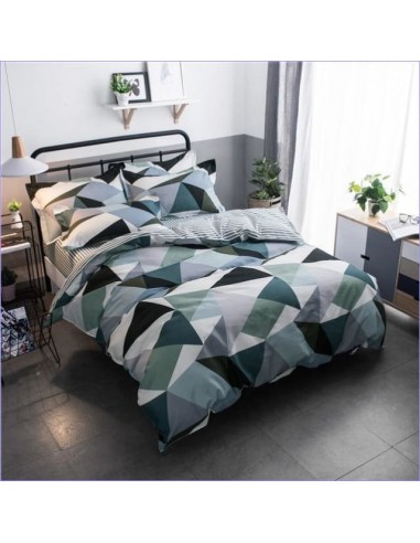 Housse de Couette Scandinave Géométrique Multicolore 2024