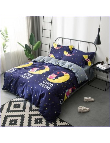 Housse de Couette Enfant Hibou et Lune Venez acheter