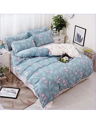 Housse de couette Plumes Bleues et Roses shop