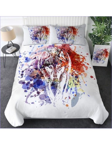 Housse de Couette Loup Style Peinture Le MVP de beaucoup