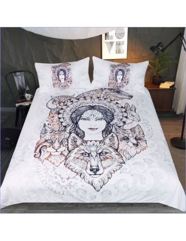 Housse de Couette Loup style Bohème ou a consommer sur place