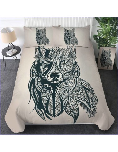 Housse de Couette Loup Tribal 2024