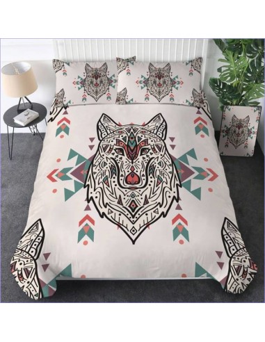 Housse de Couette Loup Ancestral Boho Les magasins à Paris et en Île-de-France