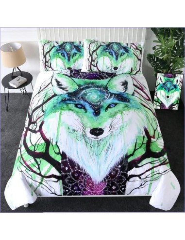 Housse de Couette Loup Green Spirit du meilleur 