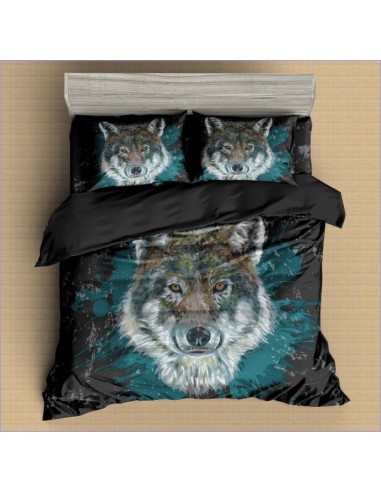 Housse de Couette Loup Graph Pour