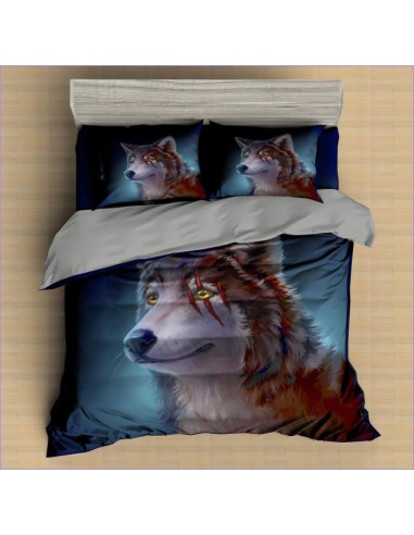 Housse de Couette Loup Chasseur Cicatrice pas cheres