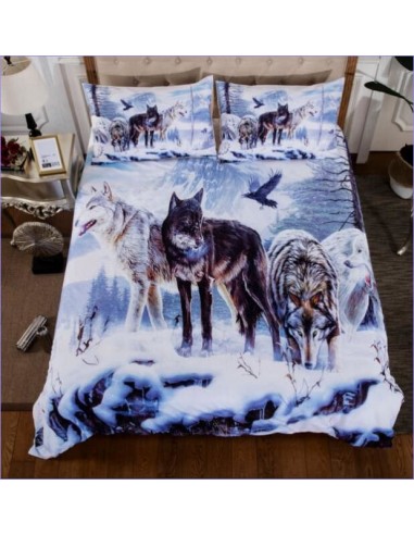 Housse de Couette Loups dans la Neige l'achat 