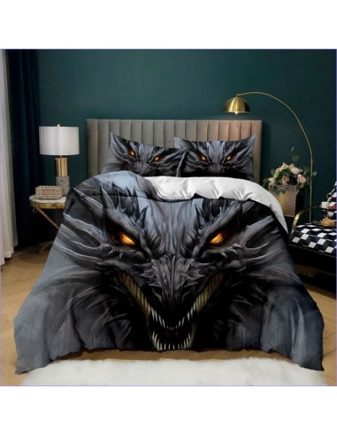 Housse de Couette Dragon Gris 2024