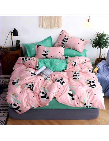 Housse de Couette Panda Rose ou a consommer sur place